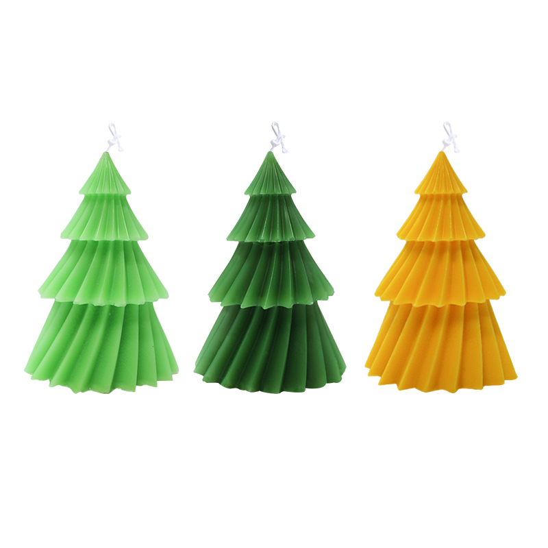 Háromszínű origami karácsonyfa